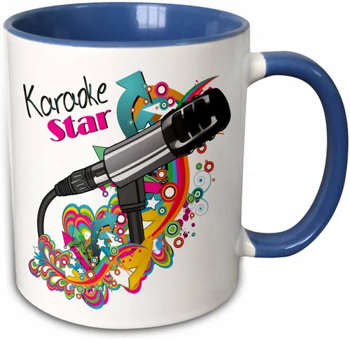 Vista 12 de 3D Rose 115368_4 - Taza de cerámica de dos tonos, 11 onzas, color negro y blanco