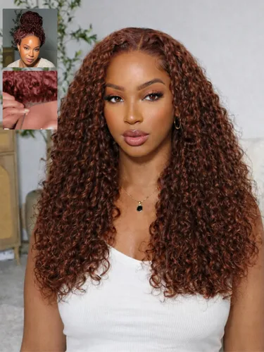 Vista 12 de Pelucas de cabello humano Bob de Beauty Forever, rubia con raíces marrones, parte lateral, corte recto, 7x5 encaje HD, adiós a los nudos, peluca Bob