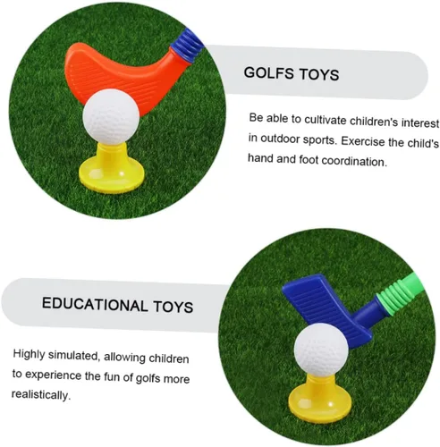 Vista 9 de Juego de juguetes para niños y juguetes para jugar en interiores, divertidos juguetes de golf de plástico para edades de 3 a 8 años, incluye pelotas