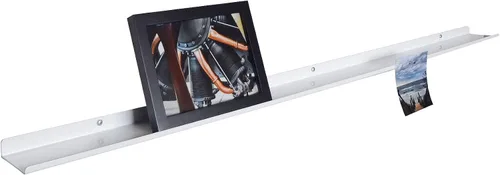 Vista 14 de Repisa flotante, estante para fotos, repisa artística, muy duradera y fabricada en los Estados Unidos (blanco, 18 pulgadas)