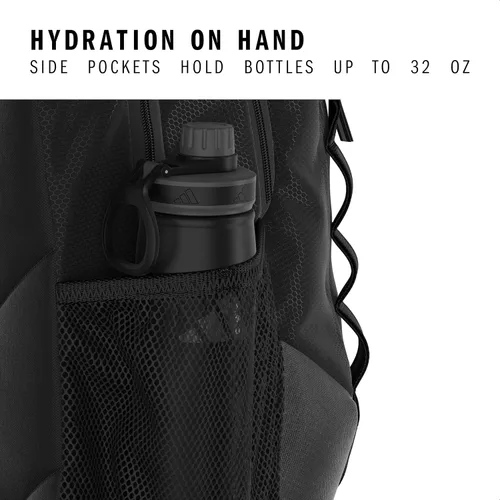 Vista 4 de Mochila Excelerator con funda para portátil, bolsa deportiva para hombres y mujeres, Negro/Dorado Metálico, Tamaño único