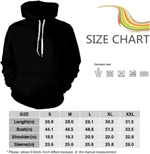 Vista 4 de GIYEA Sudadera con capucha unisex con estampado 3D de anime con capucha de manga larga
