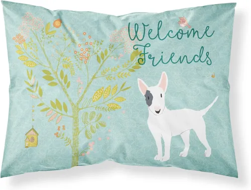 Vista 18 de Caroline's Treasures BB7625PILLOWCASE - Funda de almohada decorativa de tela con texto en inglés "Welcome Friends" Airedale Terrier estándar