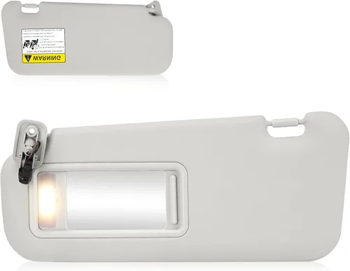 Vista 12 de Visera solar para Mazda 3 2010-2013, lado izquierdo del conductor, repuesto de visera solar gris BBM2-69-320C-75
