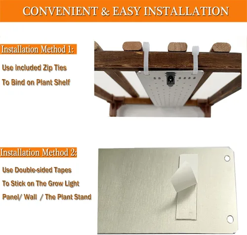 Vista 6 de Rocoking Luces de cultivo para plantas de interior, lámpara de cultivo de panel ultrafino, 158 luces LED de espectro completo para plantas debajo