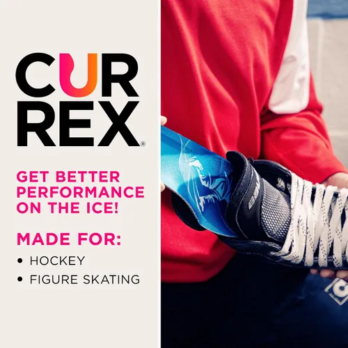 Vista 4 de CURREX HockeyPro Plantillas para patines de hockey y patinaje sobre hielo - Soporte de arco dinámico 3D para mejorar la estabilidad - Construcción