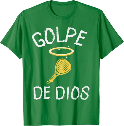 Vista 4 de Golpe De Dios Padel Player Sport in Spanish En Espanol Men's T-Shirt