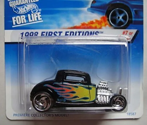 Vista 2 de Hot Wheels 1998 PRIMERAS EDICIONES LLAMAS NEGRO/AMARILLAS '32 FORD 7 de 48