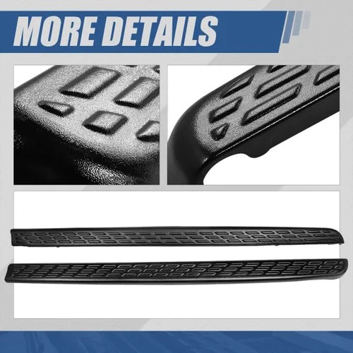 Vista 4 de [Agujeros sin estaca] Par de tapas de rieles de cama trasera Stepside compatibles con Silverado Sierra 1500 2500 2500HD 3500HD 6'6" Fleetside Bed