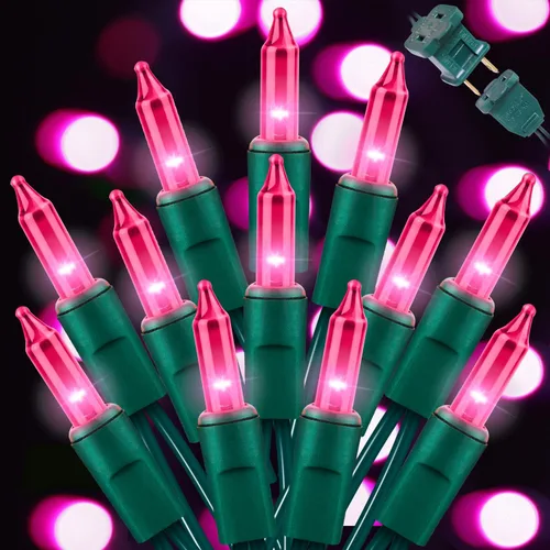 Vista 16 de LAMPHOME Guirnalda de luces LED de estrella roja, blanca y azul, 20 luces LED de hadas con cable transparente, 3 AA impermeables, 8 modos, luces