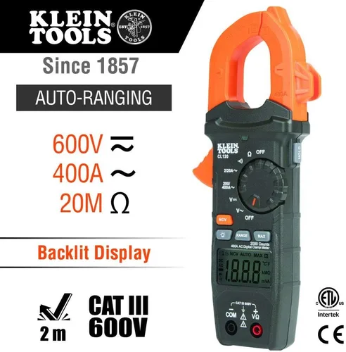 Vista 4 de Klein Tools Paquete de probador eléctrico con medidor de abrazadera, buscador de interruptores y más