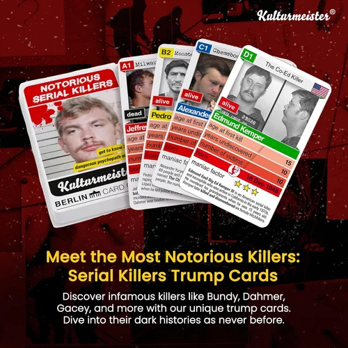 Vista 5 de Juego de cartas Trump Notorious Serial Killers, para adultos