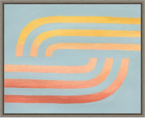 Vista 14 de Amanti Art Framed Canvas Wall Art 16x20 Woven Sea And Sun II by Grace Popp, Framed Wall Art Canvas, Abstract Artwork, Traditional Decor, Small