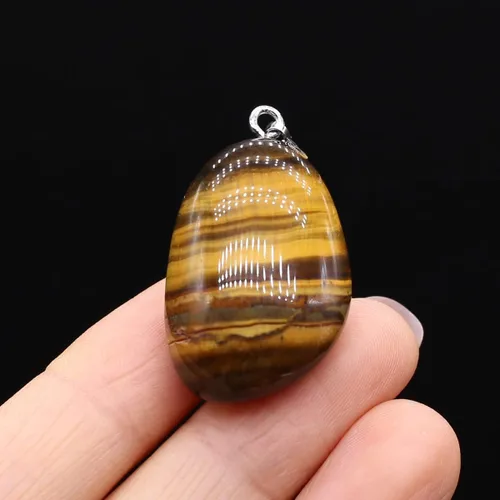 Vista 4 de QSLLER 20 piezas Colgantes de Piedras de Cristales Naturales Amatista Cuarzo Rosa Gemas Pulidas Lisas Dijes para Hacer Joyas DIY Collares Aretes