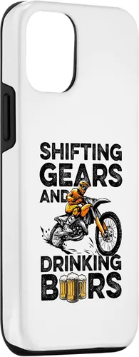 Vista 3 de Funda para moto de motocross para iPhone 15 y cerveza para motocross