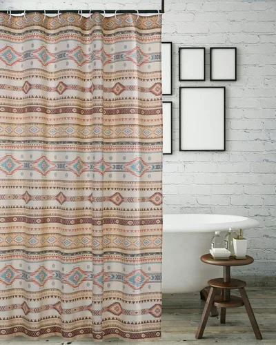 Vista 21 de Greenland Home Fashions Cortina de ducha de tela Sensations, decoración elegante para el baño, lavable a máquina, 72 pulgadas x 72 pulgadas, Atlantis