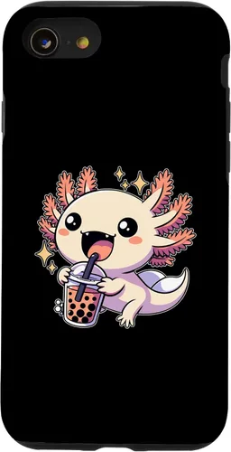 Vista 17 de Funda de té de burbujas japonesa para iPhone 11 Pro Max Kawaii axolotl Boba