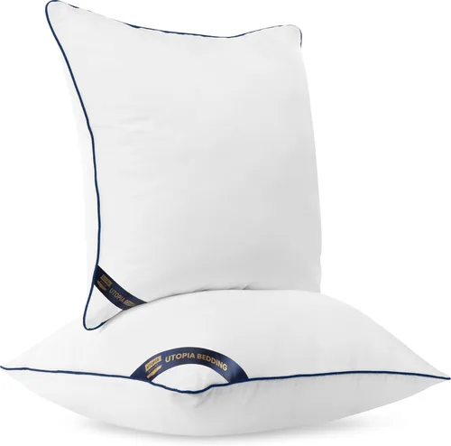 Vista 4 de Utopia Bedding - Relleno de almohadas decorativas (paquete de 2, color blanco), almohadas para sofá, cama y sofá de 12 x 12 pulgadas, relleno