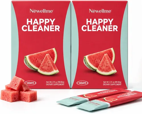 Vista 13 de NEWELLME Happy Cleaner Super Greens Powder – Mezcla de bebida de sandía sin azúcar con clorella y espirulina, vegano, sin OGM, 14 paquetes
