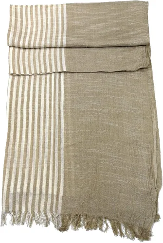 Vista 4 de Shanlin Bufandas unisex de lino de algodón para hombres y mujeres