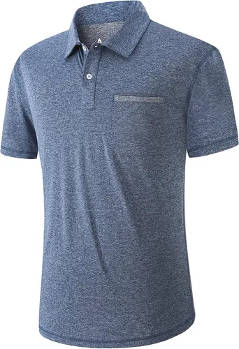 Vista 3 de Polo de golf para hombre, manga corta, táctica, camiseta de tenis casual