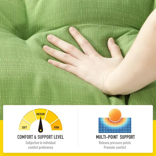Vista 6 de SUNROX LokGrip Cojín de Banco de Espuma Viscoelástica Antideslizante con Mechones, FadeShield Resistente al Agua Duradero Engrosado Almohadillas