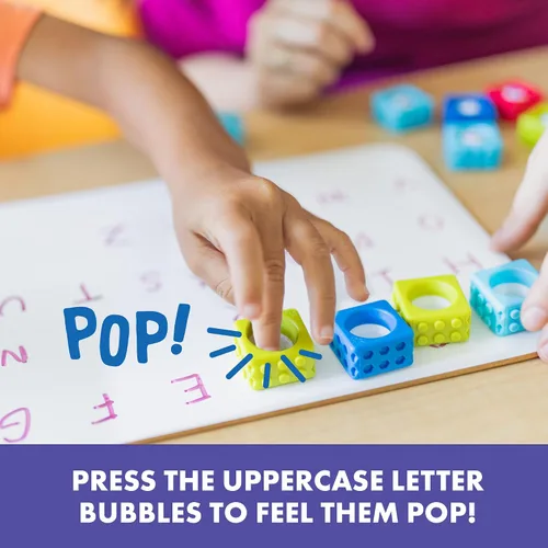 Vista 3 de Educational Insights Alphabet BubbleBrix - Juguetes sensoriales de aprendizaje del alfabeto, manipuladores de alfabetización para preescolares