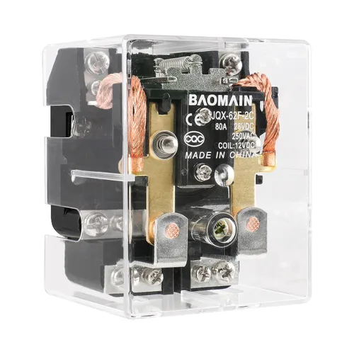 Vista 3 de Baomain Relé electrónico magnético de DC 12V 80A DPDT 2NO 2NC del voltaje de bobina de la retransmisión JQX-62F-2C del poder más elevado