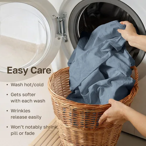 Vista 77 de California Design Den Sábanas de Algodón Egipcio 100%, Juego de Sábanas de Lujo Auténtico Certificado Tamaño Full con Bolsillo Profundo, Satén Suave