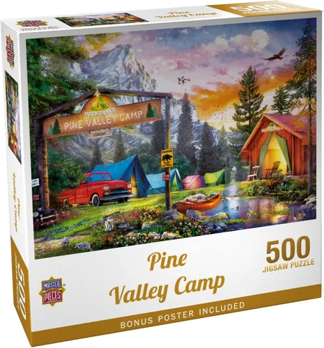 Vista 8 de MasterPieces Rompecabezas EZ Grip de 300 piezas - Pine Valley Camp - 18 x 24 pulgadas