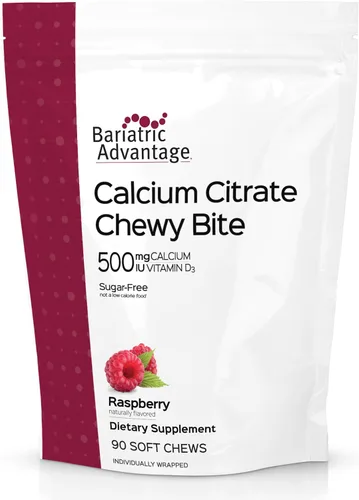 Vista 17 de Bariatric Advantage Picaduras masticables de citrato de calcio 500 mg - Altamente absorbible y digerible - Vitamina D3 - Suplemento de calcio