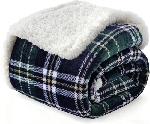 Vista 13 de Gracelife Manta de forro polar Sherpa para sofá, manta de felpa mullida y cálida para mujeres y hombres, acogedora manta gruesa y suave