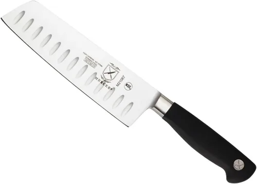 Vista 27 de Cuchillo para carne forjado Mercer Culinary Genesis de 10 pulgadas, Cuchillo rígido, forjado para deshuesar, 15,24 cm, 6", Acero/negro