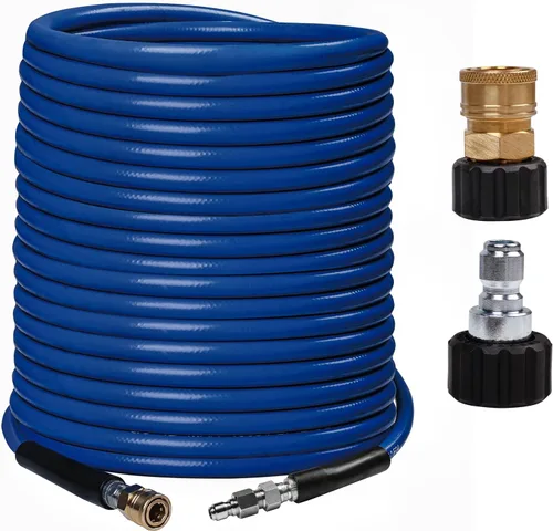 Vista 3 de WOJET Limpiador de superficie de lavadora a presión de 4500 PSI de 18 pulgadas y manguera de lavado de alta presión de 4500 PSI 50 pies