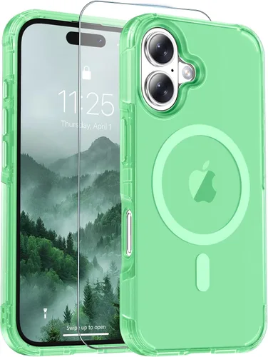 Vista 13 de jaroco Funda magnética para iPhone 11 con protector de pantalla, protección resistente, compatible con MagSafe, protección contra caídas de grado