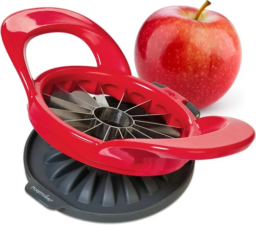 Vista 8 de PrepWorks by Progressive - Cortador y descorazonador fino de manzana de 16 rebanadas apto para lavavajillas con cubierta de seguridad adjunta