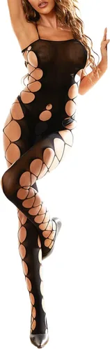 Vista 3 de Barode Body de malla para mujer, lencería de encaje ajustada, body de malla para el cuerpo, lencería de encaje