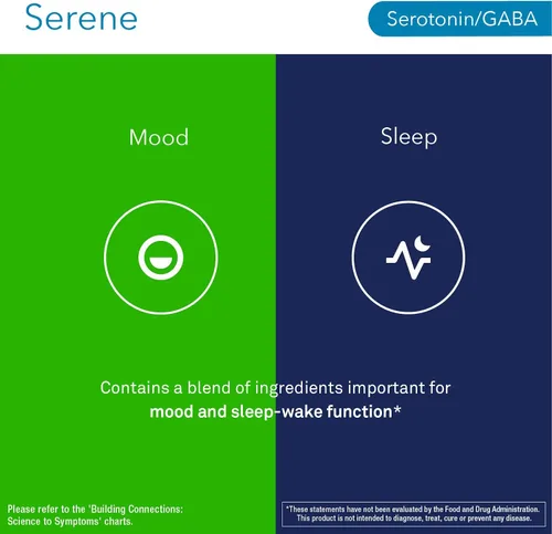 Vista 3 de NeuroScience Serene - Soporte para el sueño y el estado de ánimo con 5-HTP, folato activo + B6 (60 cápsulas)