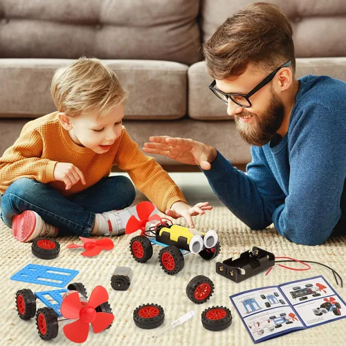 Vista 7 de STEM Science Kits for Kids, 5 Set Wind Powered Car for Boy Toys Bulk Gifts