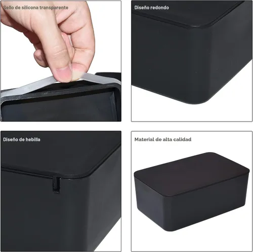 Vista 5 de Dispensador de toallitas para pañales, caja de almacenamiento de pañuelos, soporte dispensador de toallitas húmedas con tapa para el hogar, oficina