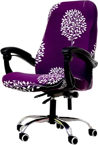 Vista 29 de WOMACO Fundas para Silla de Oficina Estampadas, Funda Elástica para Silla de Computadora Funda Universal para Silla de Jefe Estilo Simplismo Moderno