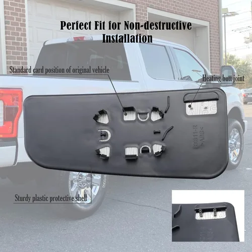 Vista 4 de Espejo calefactable inferior de vidrio para remolque lateral derecho del pasajero para Ford 2015-2020 F150 Truck 2017-2019 F250 F350 F450 F550 Super