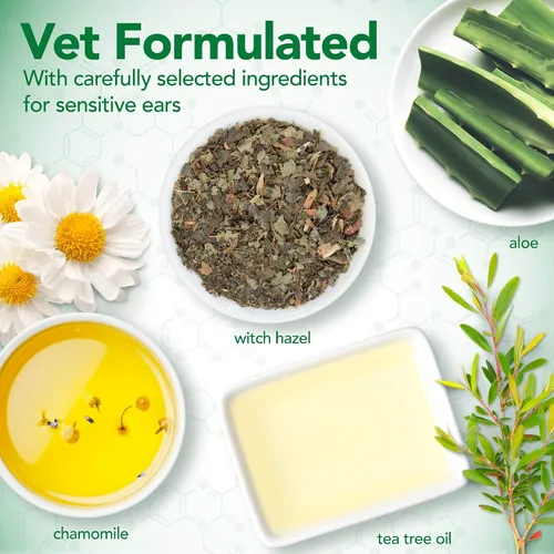 Vista 4 de Vet's Best Alivio para Oídos Secos para Perros, 4 oz Fight Dry Ears, Relieve Dry Discomfort & Odors, Supports Healthy Ears, Gentle Daily Cleansing