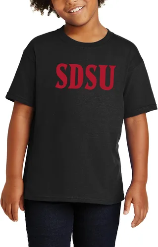 Vista 5 de NCAA Basic Block - Camiseta juvenil de color del equipo, universidad, San Diego State Aztecs Negro