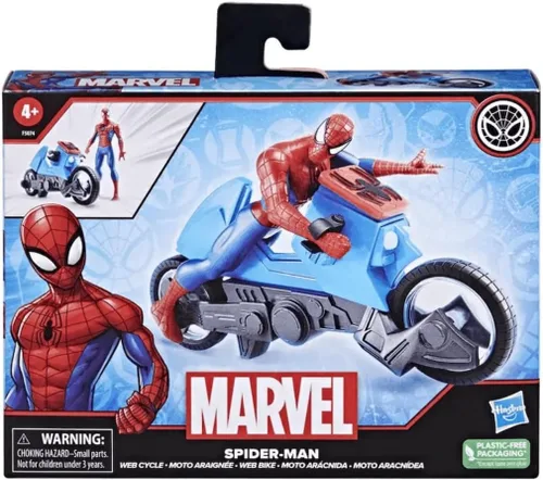 Vista 2 de Marvel Spider-Man Web Cycle - Figura de 5.75 pulgadas