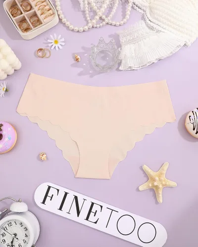 Vista 3 de FINETOO sin costuras para mujer Beige
