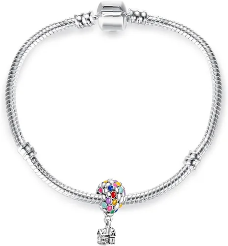 Vista 3 de Birth Stone Love Heart Flying House Mom Crown Balloons Smile Children Luchs Charms para pulseras de plata de ley 925, collares, regalos de joyería