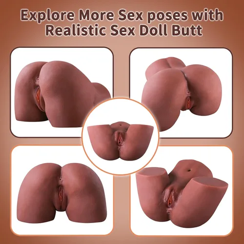 Vista 5 de Muñeca sexual de 20 libras, juguetes sexuales para hombres, masturbador masculino de bolsillo con vagina y anal, muñecas sexuales de tamaño real