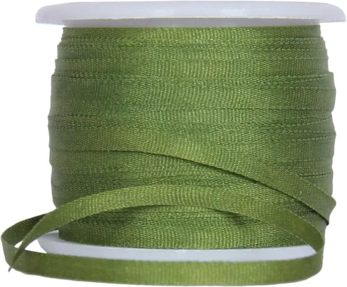 Vista 110 de Threadart Cinta de seda 100% pura - 3 tamaños - Docenas de colores - Castaño - 2 mm No. 524 Soft 100% pure silk ribbon on a single spool - perfect