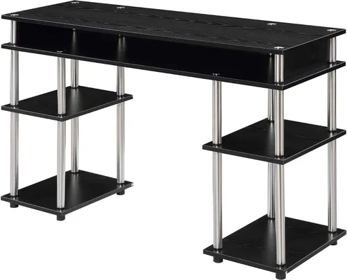 Vista 19 de Convenience Concepts Designs2Go No Tools - Escritorio para estudiantes de 47.25 pulgadas, escritorio contemporáneo para oficina, dormitorio y Blanco